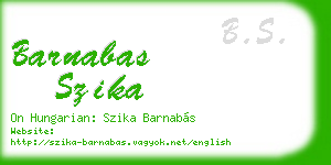 barnabas szika business card